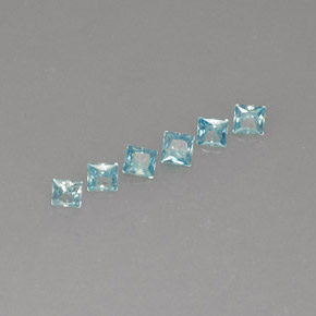  ct natürliche blauer Zirkon-Edelsteine, Quadrat, VVS