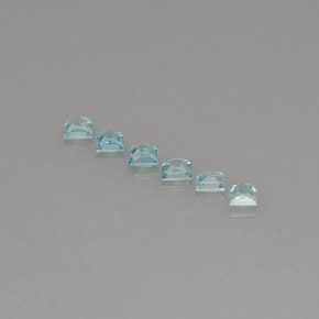  ct natürliche blauer Zirkon-Edelsteine, Quadrat, VVS