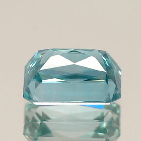1,57 ctw natürlicher blauer Zirkon, Smaragdschliff, VVS