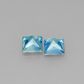  ct natürliche blauer Zirkon-Edelsteine, Quadrat, VVS