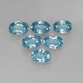 4,36 ct natürliche blauer Zirkon-Edelsteine, Oval Schliff, VVS-VS