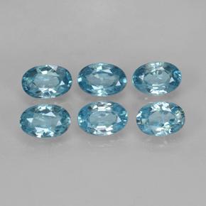 4,36 ct natürliche blauer Zirkon-Edelsteine, Oval Schliff, VVS-VS