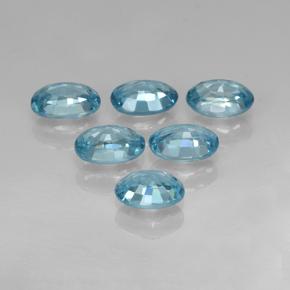 4,36 ct natürliche blauer Zirkon-Edelsteine, Oval Schliff, VVS-VS