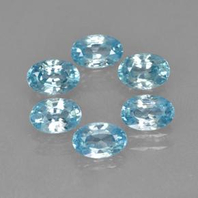 4,26 ct natürliche blauer Zirkon-Edelsteine, Oval Schliff, VVS-VS