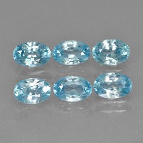 4,26 ct natürliche blauer Zirkon-Edelsteine, Oval Schliff, VVS-VS