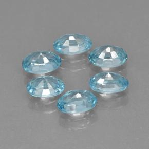 4,26 ct natürliche blauer Zirkon-Edelsteine, Oval Schliff, VVS-VS