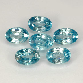 ct natürliche blauer Zirkon-Edelsteine, Oval Schliff, VVS-VS