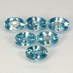  ct natürliche blauer Zirkon-Edelsteine, Oval Schliff, VVS-VS