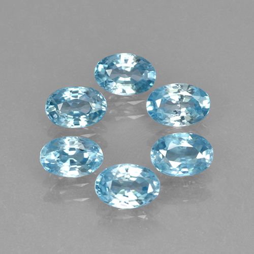 4,36 ct natürliche blauer Zirkon-Edelsteine, Oval Schliff, VVS-VS