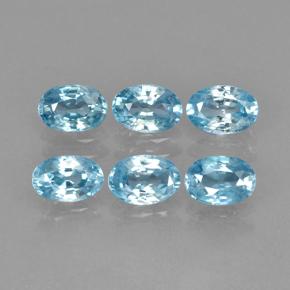 4,36 ct natürliche blauer Zirkon-Edelsteine, Oval Schliff, VVS-VS