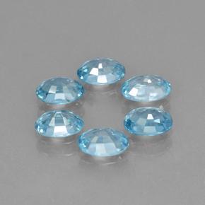 4,36 ct natürliche blauer Zirkon-Edelsteine, Oval Schliff, VVS-VS