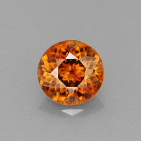 0,94 ctw natürlicher orangefarbener Zirkon, Rundschliff, VVS-VS