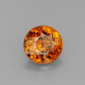0,94 ctw natürlicher orangefarbener Zirkon, Rundschliff, VVS-VS