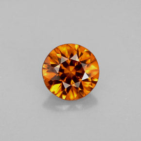 0,91 ctw natürlicher orangefarbener Zirkon, Rundschliff, VVS-VS
