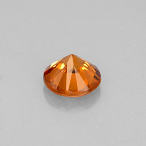 0,91 ctw natürlicher orangefarbener Zirkon, Rundschliff, VVS-VS