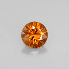 0,93 ctw natürlicher orangefarbener Zirkon, Rundschliff, VVS-VS