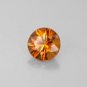 0,93 ctw natürlicher orangefarbener Zirkon, Rundschliff, VVS-VS
