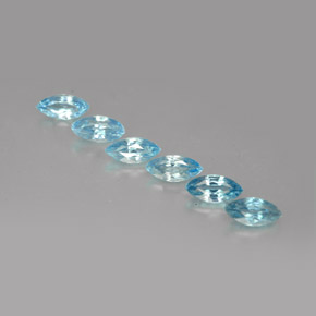  ct natürliche blauer Zirkon-Edelsteine, Marquise, VVS-VS
