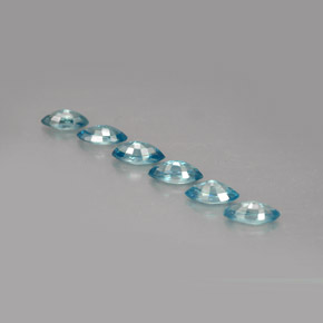  ct natürliche blauer Zirkon-Edelsteine, Marquise, VVS