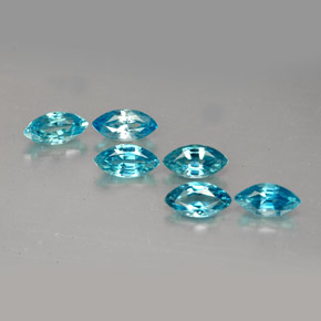  ct natürliche blauer Zirkon-Edelsteine, Marquise, VVS