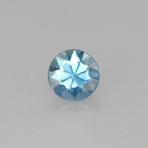 0,68 ctw natürlicher blauer Zirkon, Rundschliff, VS