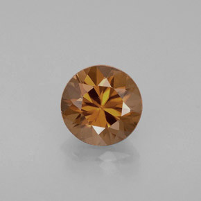 0,89 ctw natürlicher orangefarbener Zirkon, Rundschliff, VVS