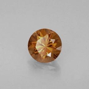 0,89 ctw natürlicher orangefarbener Zirkon, Rundschliff, VVS
