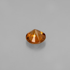 0,91 ctw natürlicher orangefarbener Zirkon, Rundschliff, VVS-VS