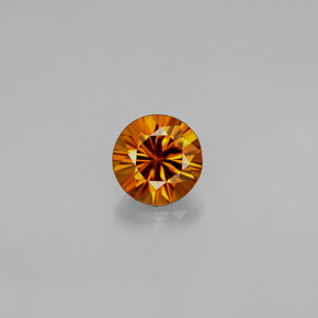 0,90 ctw natürlicher orangefarbener Zirkon, Rundschliff, VVS
