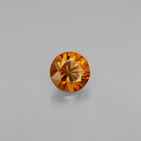 0,90 ctw natürlicher orangefarbener Zirkon, Rundschliff, VVS