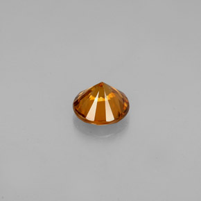 0,90 ctw natürlicher orangefarbener Zirkon, Rundschliff, VVS