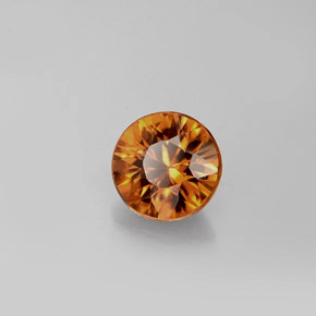 0,99 ctw natürlicher orangefarbener Zirkon, Rundschliff, VVS