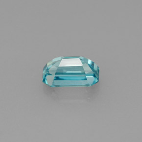 0,97 ctw natürlicher blauer Zirkon, Smaragdschliff, VVS