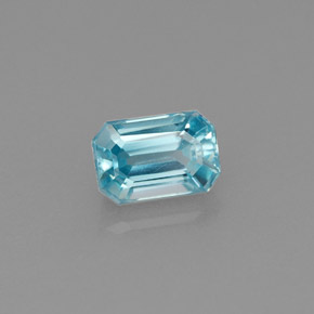 1,11 ctw natürlicher blauer Zirkon, Smaragdschliff, VVS