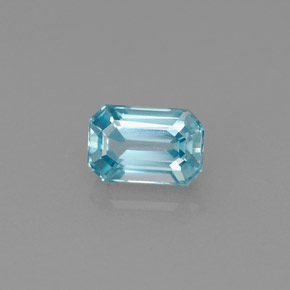 1,11 ctw natürlicher blauer Zirkon, Smaragdschliff, VVS
