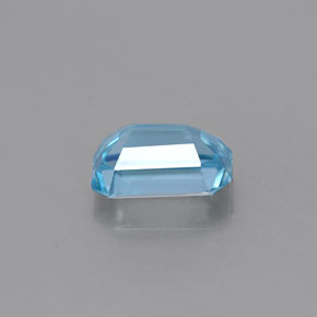 0,86 ctw natürlicher blauer Zirkon, Smaragdschliff, VVS