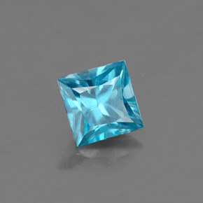 0,58 ctw natürlicher blauer Zirkon, Quadrat, VS