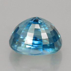5,80 ctw natürlicher blauer Zirkon, Oval Schliff, VVS-VS