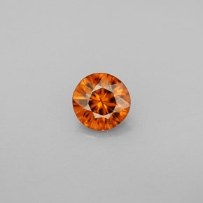 0,80 ctw natürlicher orangefarbener Zirkon, Rundschliff, VS
