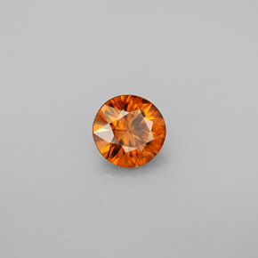 0,80 ctw natürlicher orangefarbener Zirkon, Rundschliff, VS