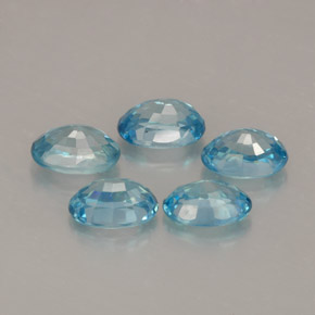  ct natürliche blauer Zirkon-Edelsteine, Oval Schliff, VVS