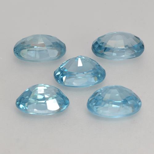 4,08 ct natürliche blauer Zirkon-Edelsteine, Oval Schliff, VVS