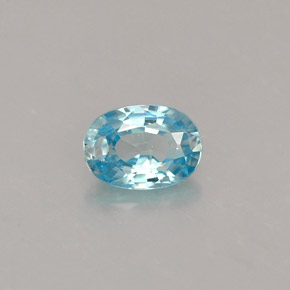 0,70 ctw natürlicher blauer Zirkon, Oval Schliff, VS