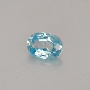 0,70 ctw natürlicher blauer Zirkon, Oval Schliff, VS