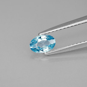 0,54 ctw natürlicher blauer Zirkon, Oval Schliff, VVS-VS