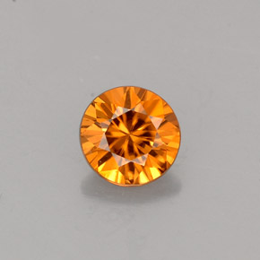 0,80 ctw natürlicher orangefarbener Zirkon, Rundschliff, VVS-VS