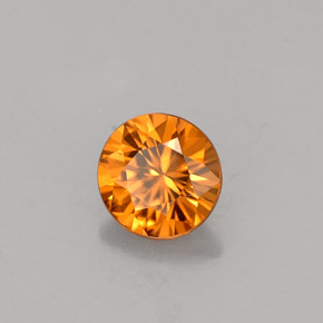 0,80 ctw natürlicher orangefarbener Zirkon, Rundschliff, VVS-VS