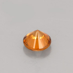0,80 ctw natürlicher orangefarbener Zirkon, Rundschliff, VVS-VS