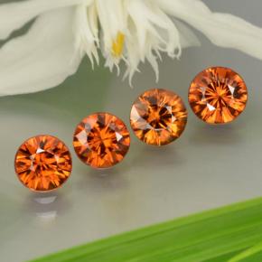 3,63 ct natürliche orangefarbener Zirkon-Edelsteine, Rundschliff, VS