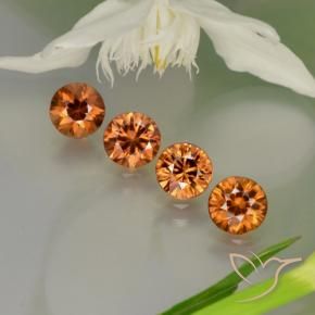 3.73 ct natürliche Medium-Dark Orange  Zirkon-Edelsteine, Runden, VS